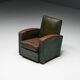 Art Deco Leather Club Chairs, France, 1930s