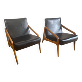 Pair of Stella model Dorian armchairs year 1960
