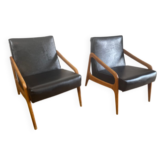 Pair of Stella model Dorian armchairs year 1960