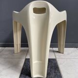 Casala white low stool 1970s