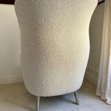 FRITZ HANSEN - Ro Armchair Boucle Fabric Aluminium Legs
