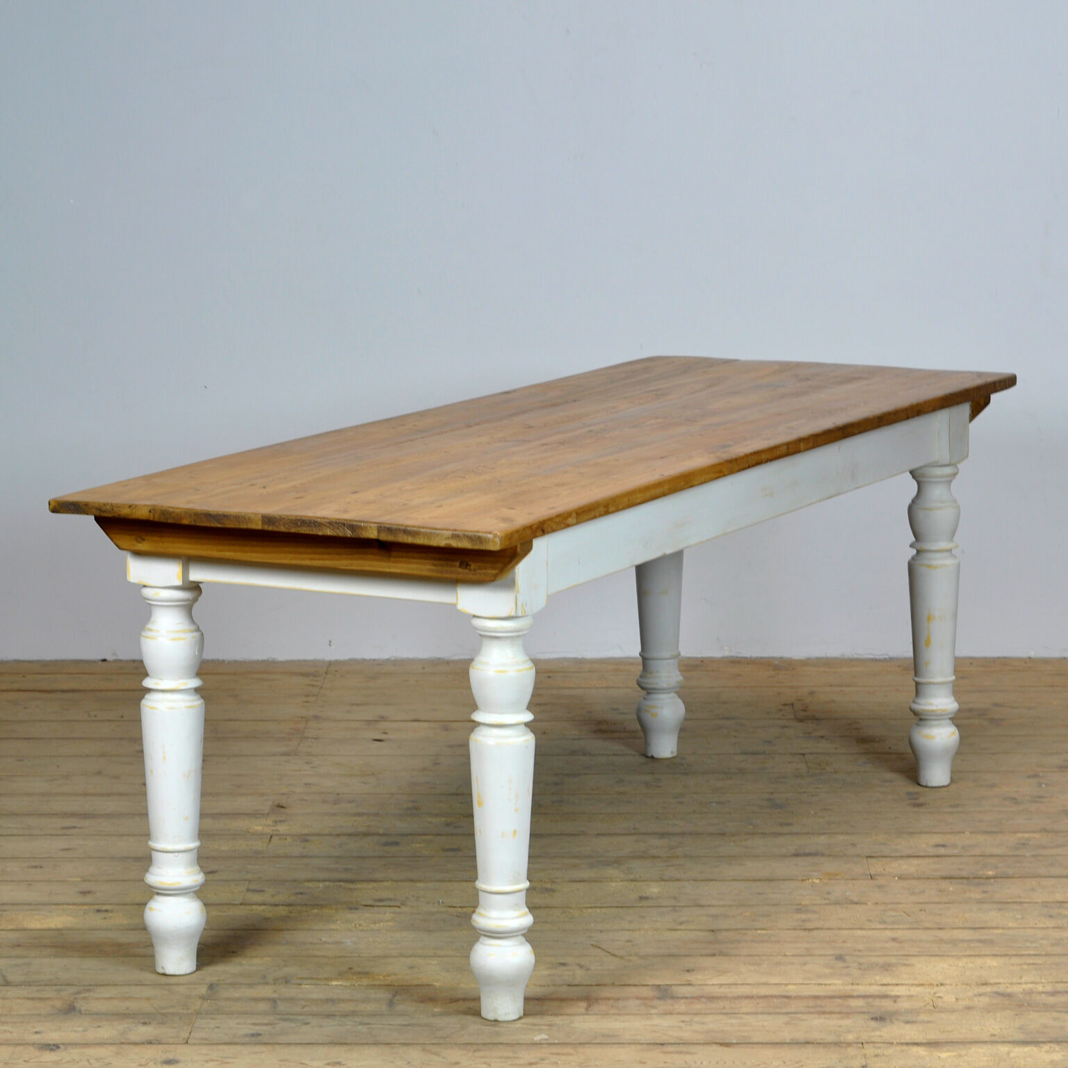 Vintage Pine Table With And Old Top