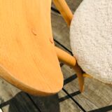 4 vintage 1960 Baumann chairs in blond beech
