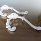 2 white cast iron pads art deco 30s 40s