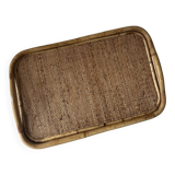 Rattan serving tray