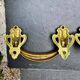Pair of bronze handles signed L.PINET Art Nouveau