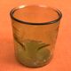 Années 1970 (lot 2) 6 verres à orangeade Verre bullé et coloré