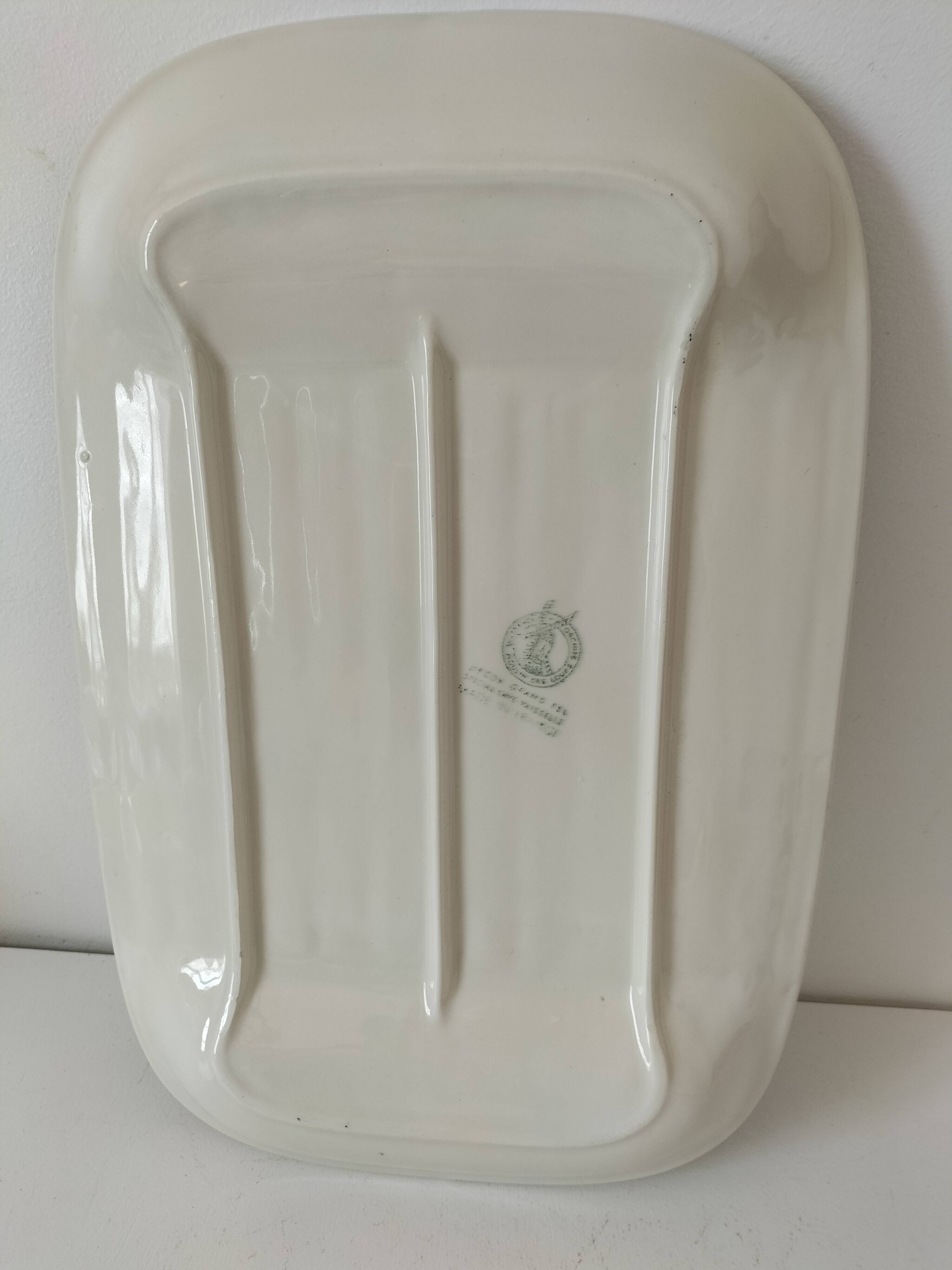 Large asparagus dish – Moulin des Loups Orchies 1950s