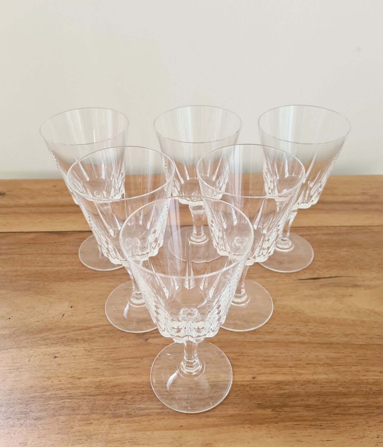 Crystal water glasses from Arques