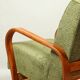 Art Deco armchair in green geometric jacquard by Kropacek Kozelek 1950