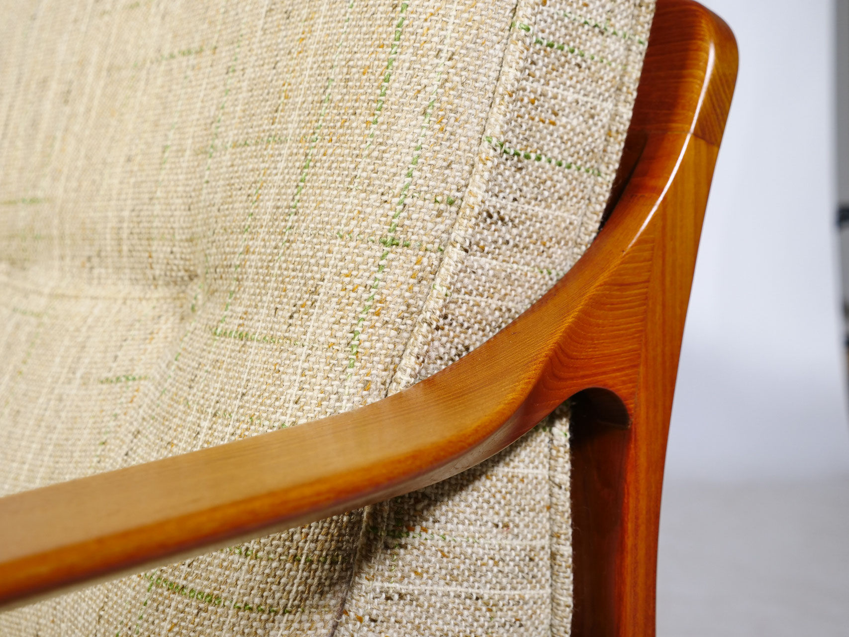 Vintage Scandinavian three-seater teak sofa, 1970s