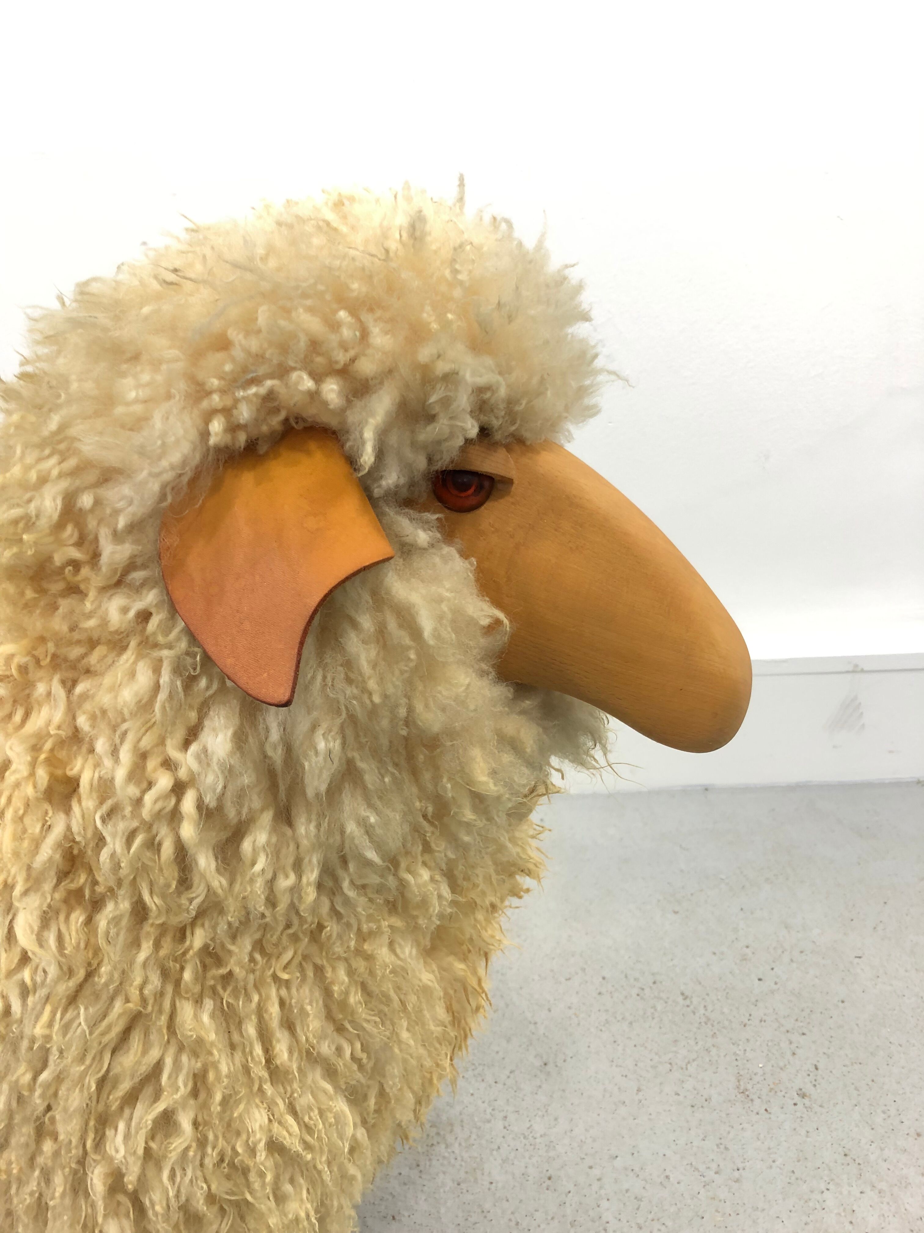 Wool Sheep Sculpture by Hanns-peter Krafft for Meier, 1970s
