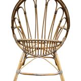 Pair of rattan armchairs from the 60s