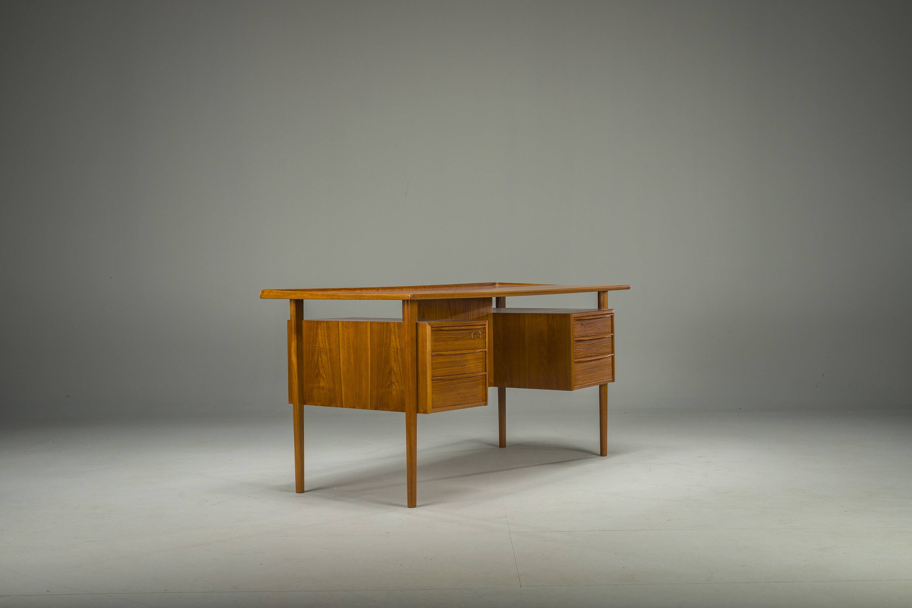 Danish Teak Desk by Peter Lovig Nielsen for Hedensted Mobelfabrik, 1964