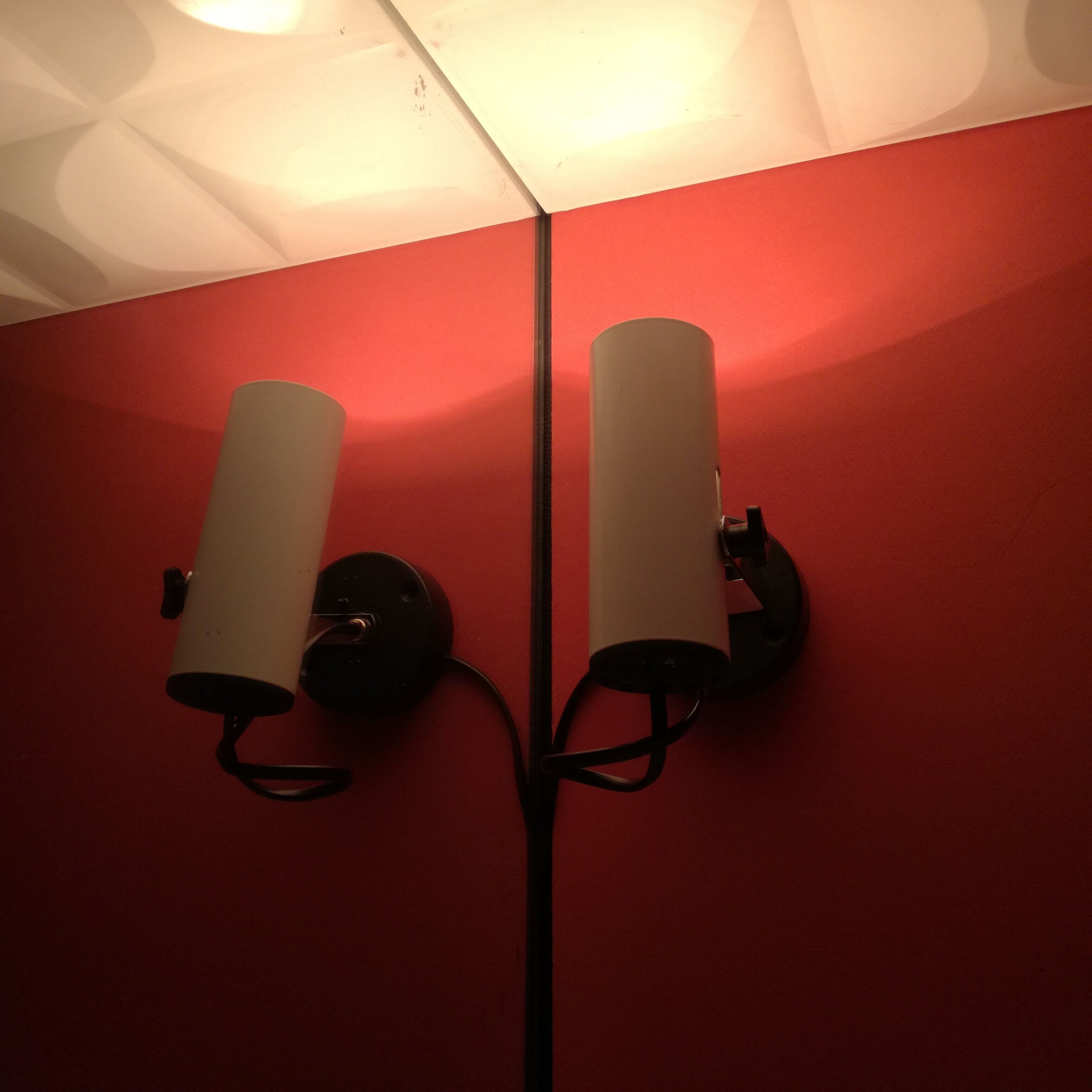 Pair of adjustable wall projectors 1970