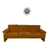 Three-seater alcantara canapé design by Tobia Scarpa for BB ITALIA vintage.