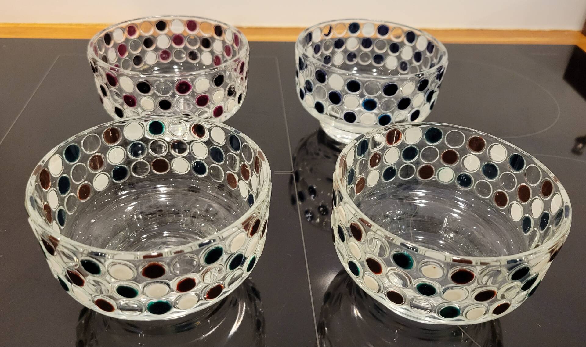 4 glass bowls La Rochère