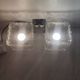 Vintage wall light in textured moulded glass and chrome metal.