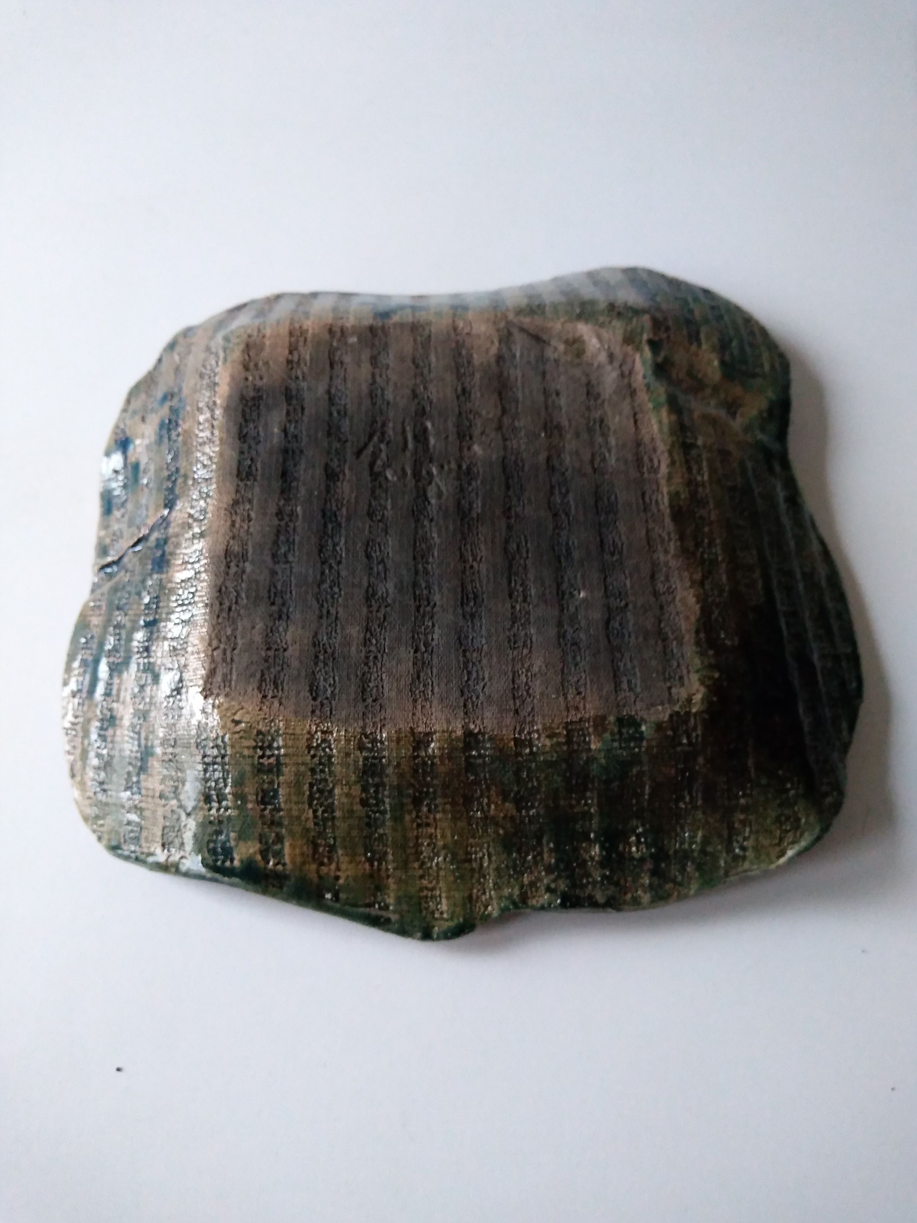 Vide poche Raku bleu indigo en céramique émaillée française