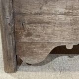 Banc coffre du  18ème en chêne brut - L=1m32, P=65cm, H=62cm.