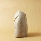 Abstract sculpture stone pink marble contemporary signed