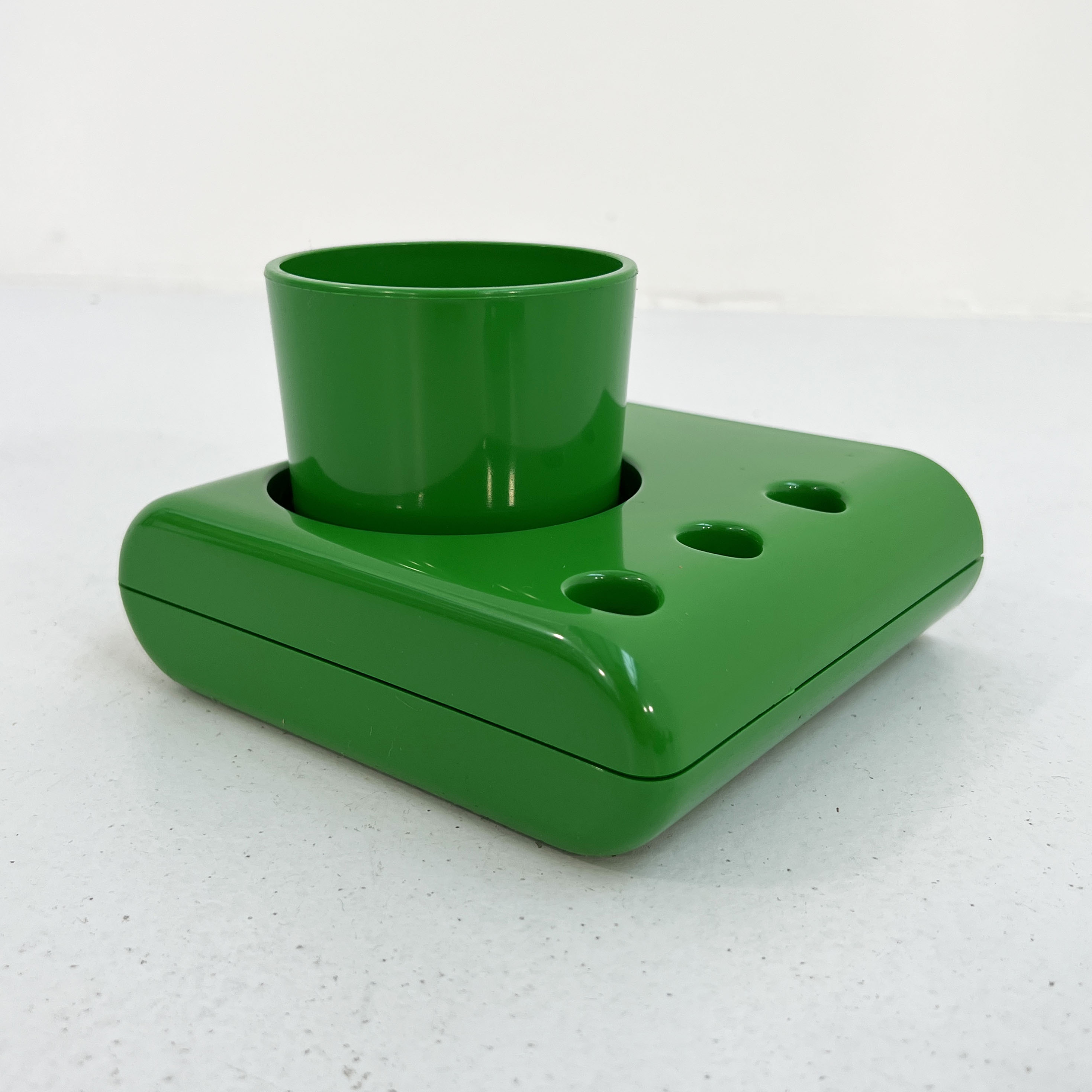 Gedy Green Bathroom Set, 1970s (2 towel rack + 1 cup holder + 2 Hooks)