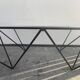 Alanda style square black metal coffee table