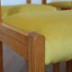 6 chaises velours jaune