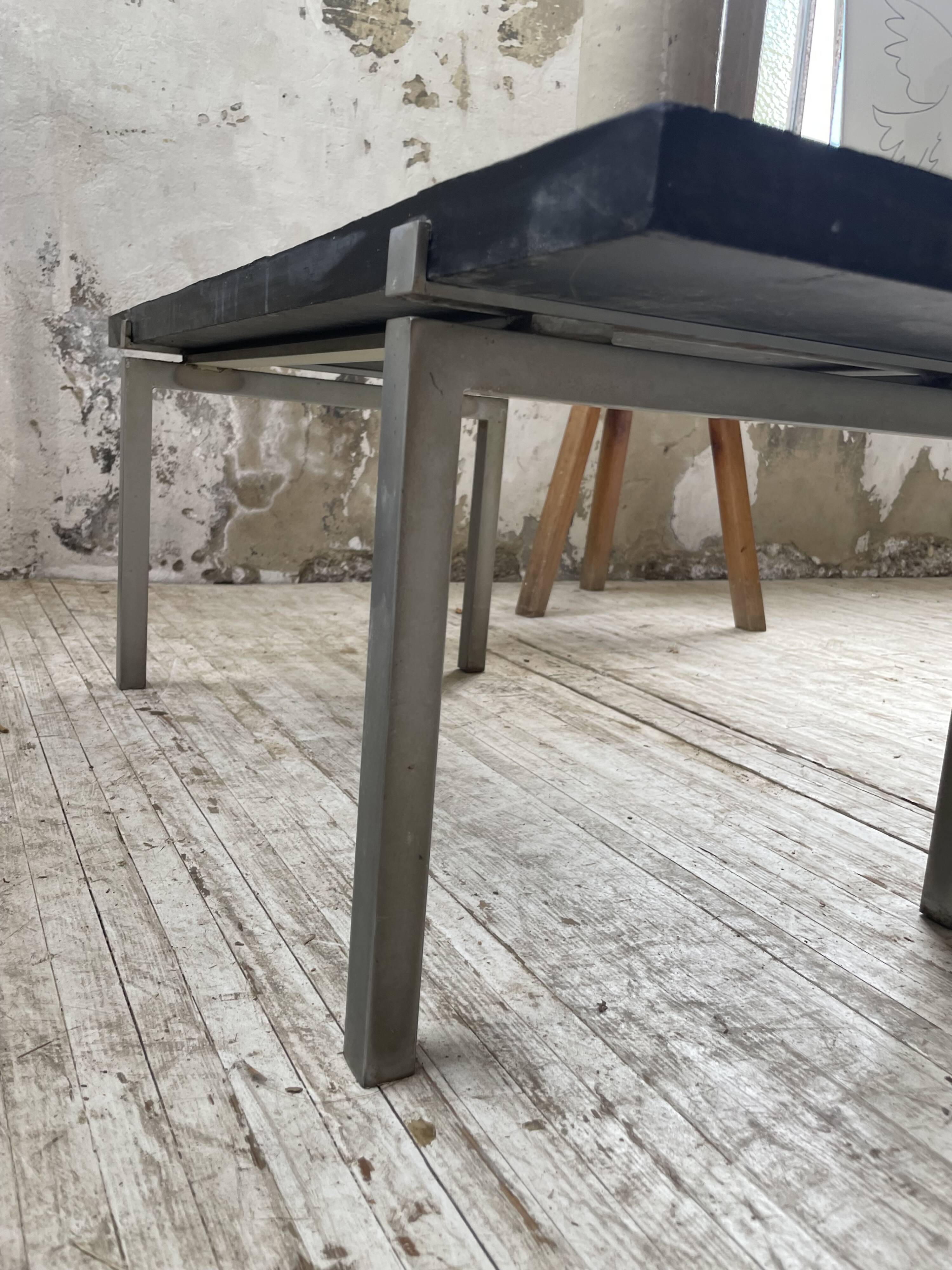 1950s slate coffee table