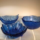 Vintage fruit cups leaf shape - royal blue