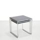 Vintage chrome and black glass side tables by Brabantia 1960s