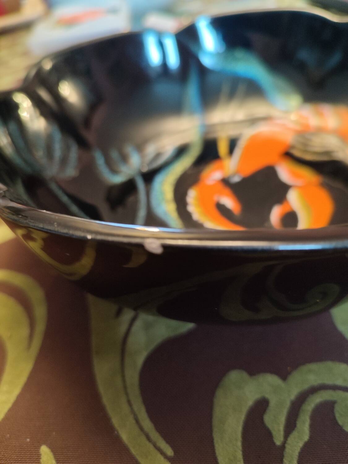 Salad bowl signed G. Fourmaintraux