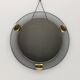 Vintage metal and brass openwork mirror Vereinigte Werkstätten Munich 1950