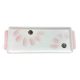 Gien earthenware cake dish, pink flower decoration, 1940s-50s
