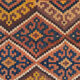 Vintage Orange Tribal Kilim, Geometric Design Wool rug- 95x110cm