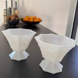 2 Opalines / Milk glass bowls