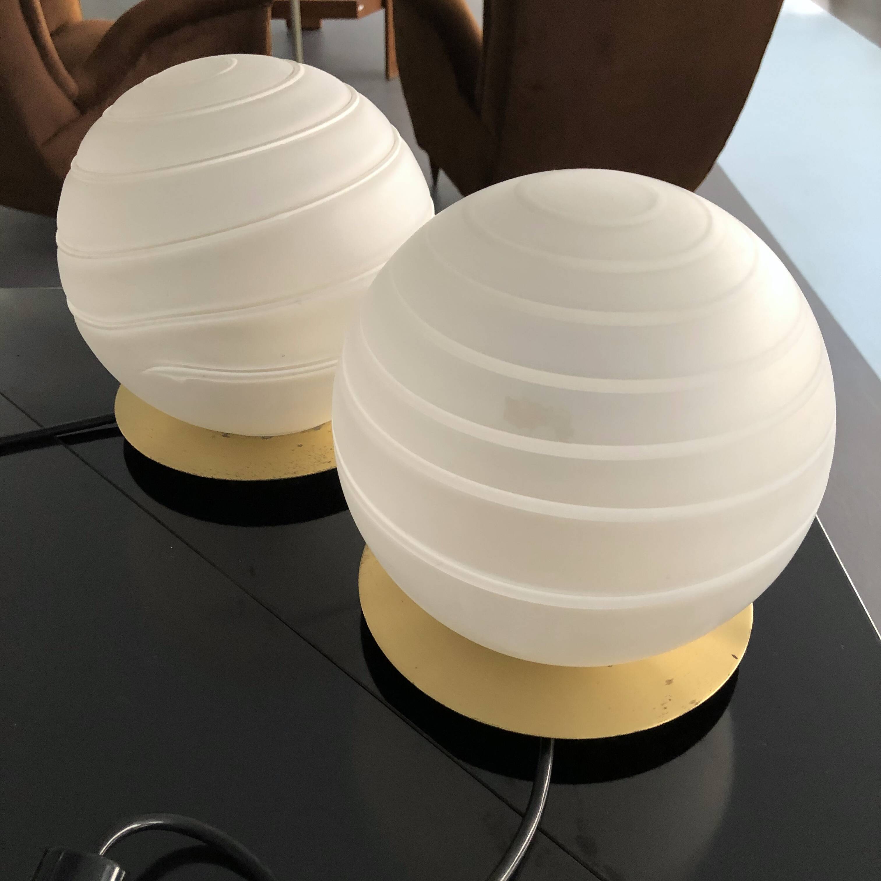 Brass and Murano Glass Table Lamp, Angelo Brotto for Esperia 1970