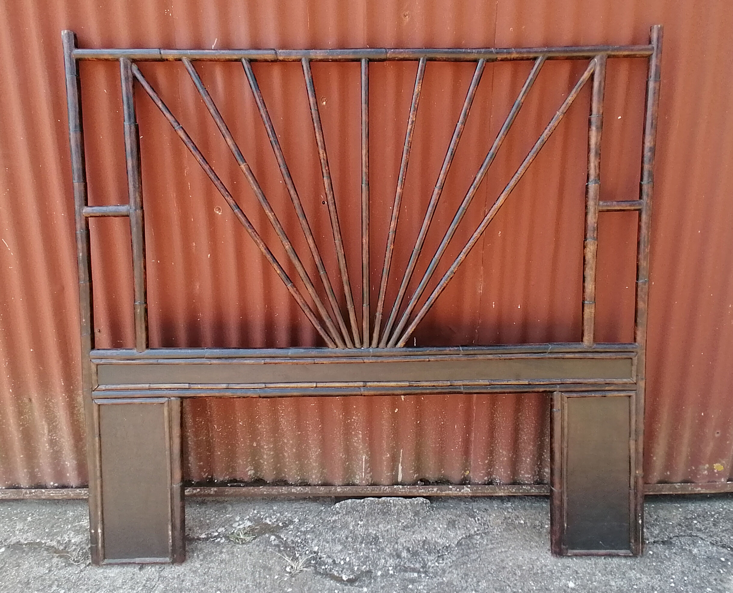 Vintage rattan headboard 2 seats 155 x 140 cm