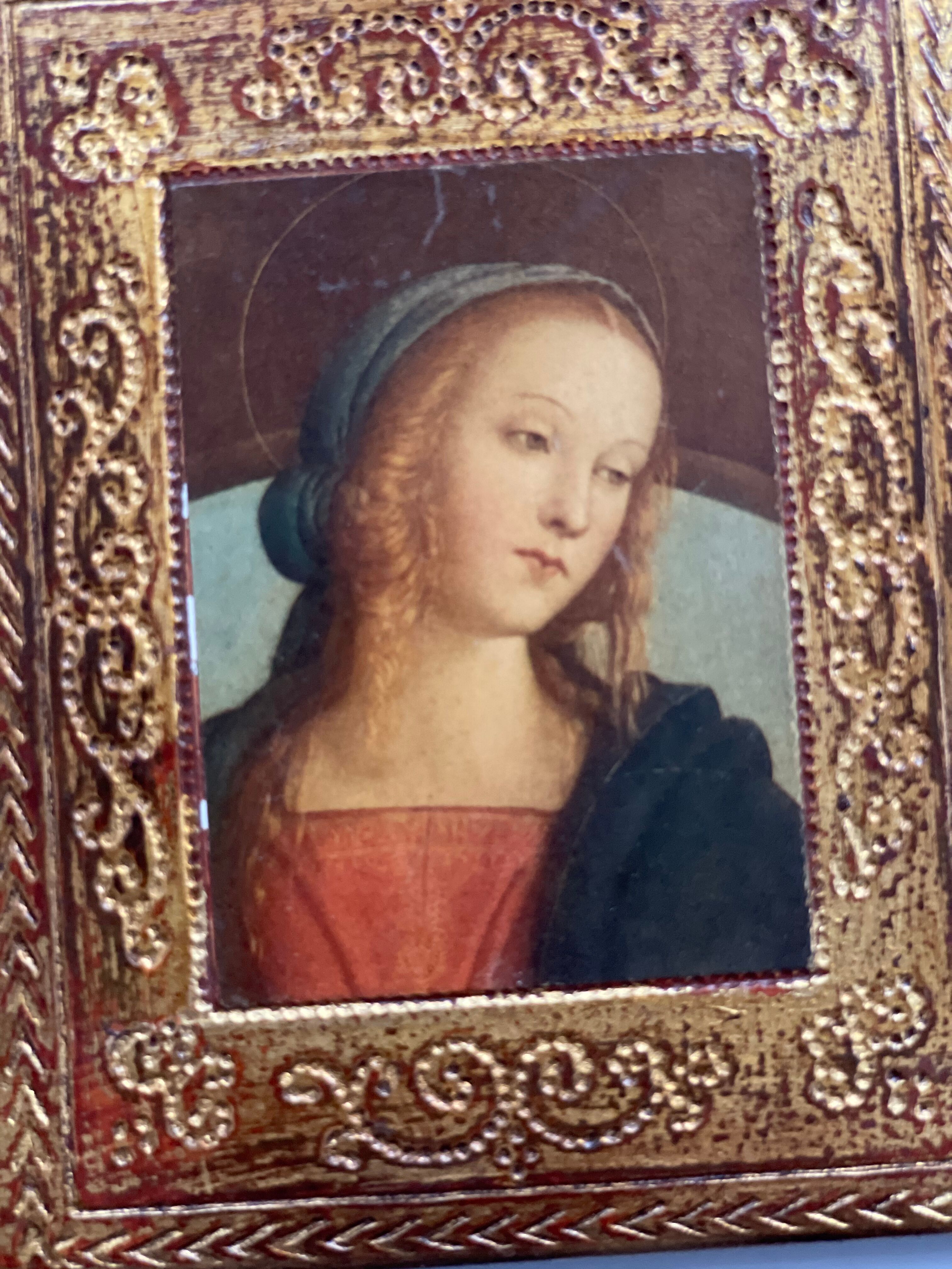 Painting old florentine wooden painting
