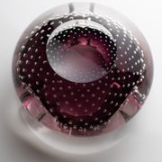 Cendrier en verre à bulles