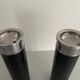 Set of 2 chrome floor ashtrays, 1960s, Germany