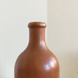 Bouteille en grès marron de 0,5 litre de contenance