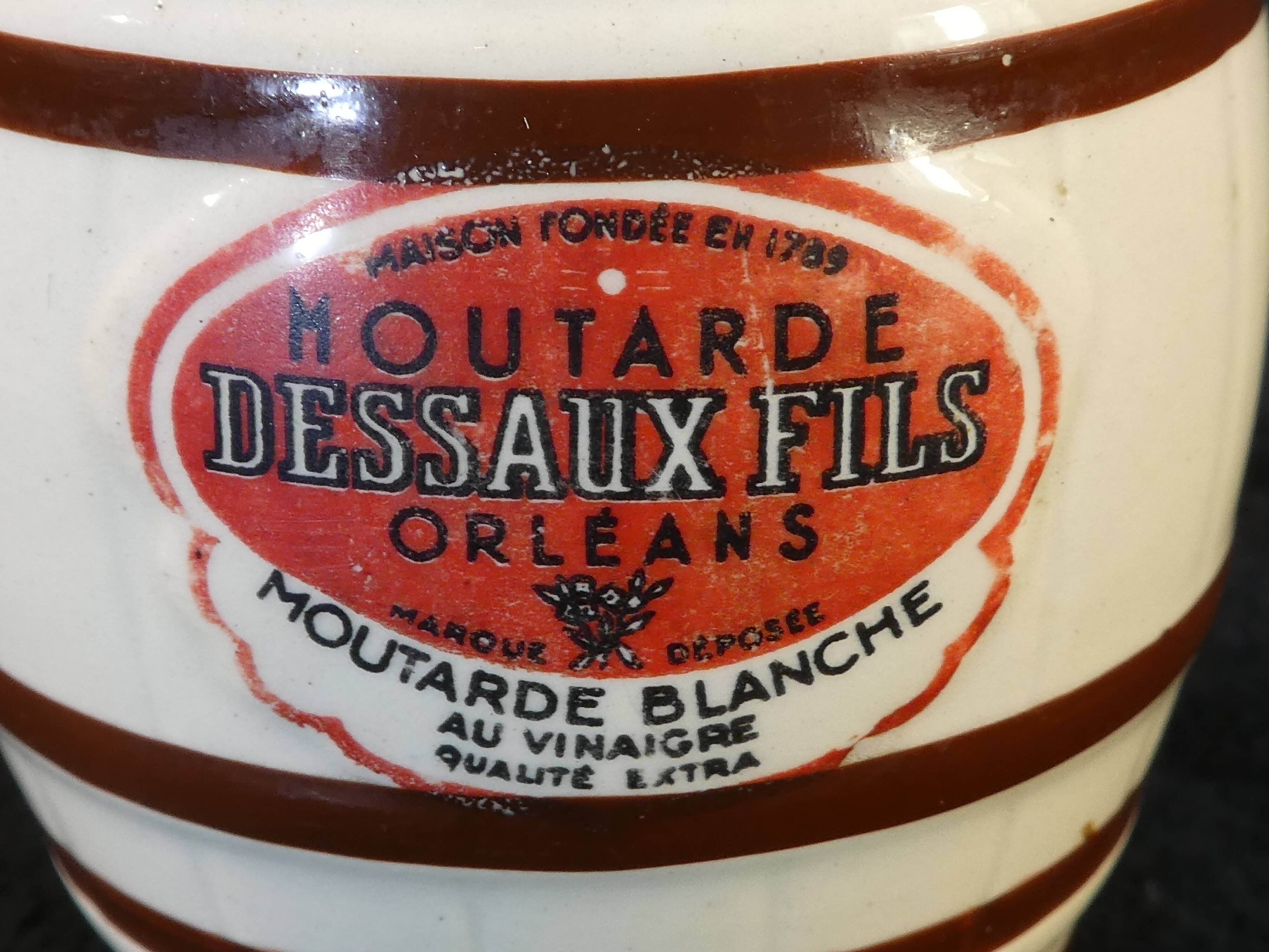 Advertising mustard maker dessaux fil in digoin sarreguemines faiences