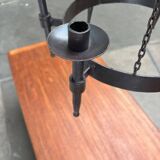 Vintage brutalist wrought iron candle holder by Boltze, 1970s.