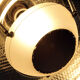 Old Bauhaus lamp in mercurized glass chrome industrial suspension.