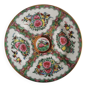 Assiette en porcelaine chinoise Zhongguo Zhi Zao, peinte à la main. 1960/1970