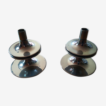 Nagel candle holders in chromed metal 1960/70
