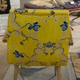 Bridge armchair fabric Charles Burger yellow and blue