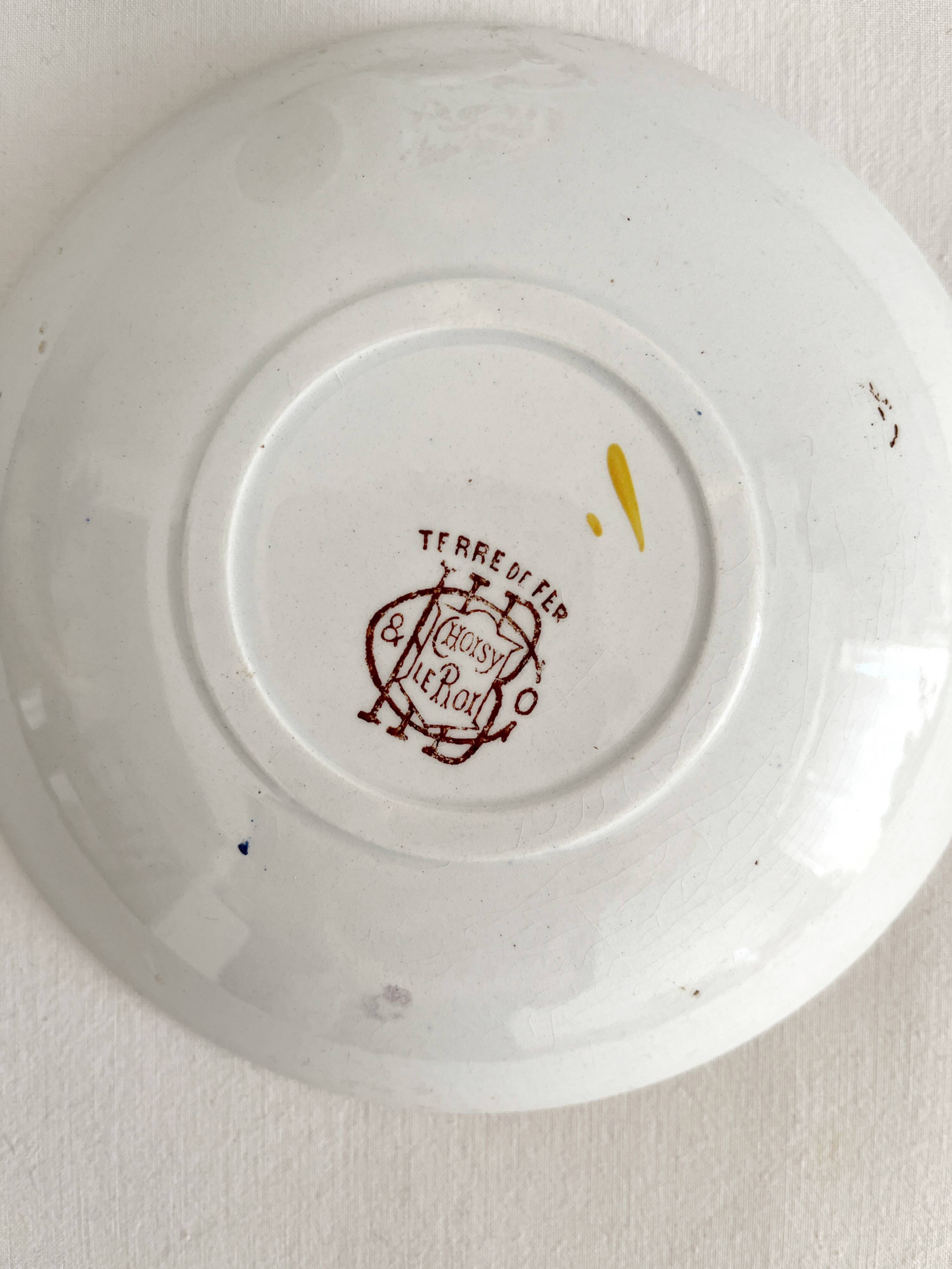 Choisy le Roi polychrome ironstone coffee cup