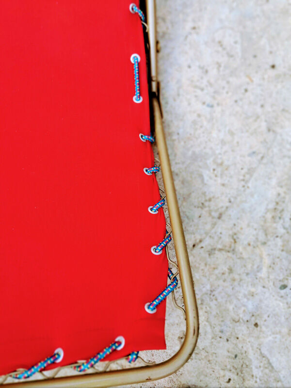 Camp bed or vintage sunbathing